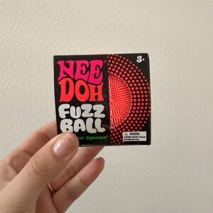 Needoh Fuzz Ball - Orange Velvet Squeeze Toy